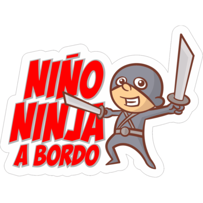 Adhesivo Niño Ninja a Bordo.