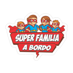 Adhesivo Super família a bordo.