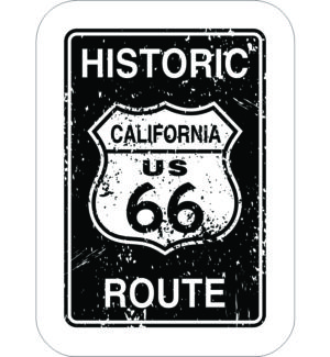 Adhesivo Vintage Route 66 negro.