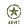 Adhesivo estrella Jeep Army