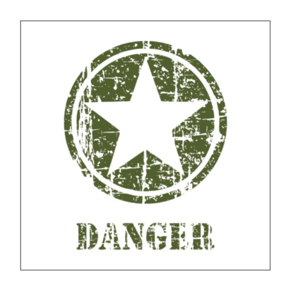 Adhesivo estrella Jeep Danger