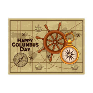 Adhesivo Happy Columbus.