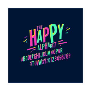 Adhesivo Letras Happy