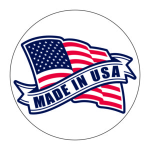 Adhesivo bandera Made In Usa.