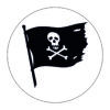 Adhesivos bandera pirata.